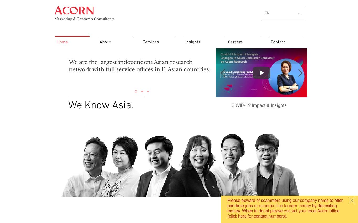 Acorn Asia (Thailand) homepage