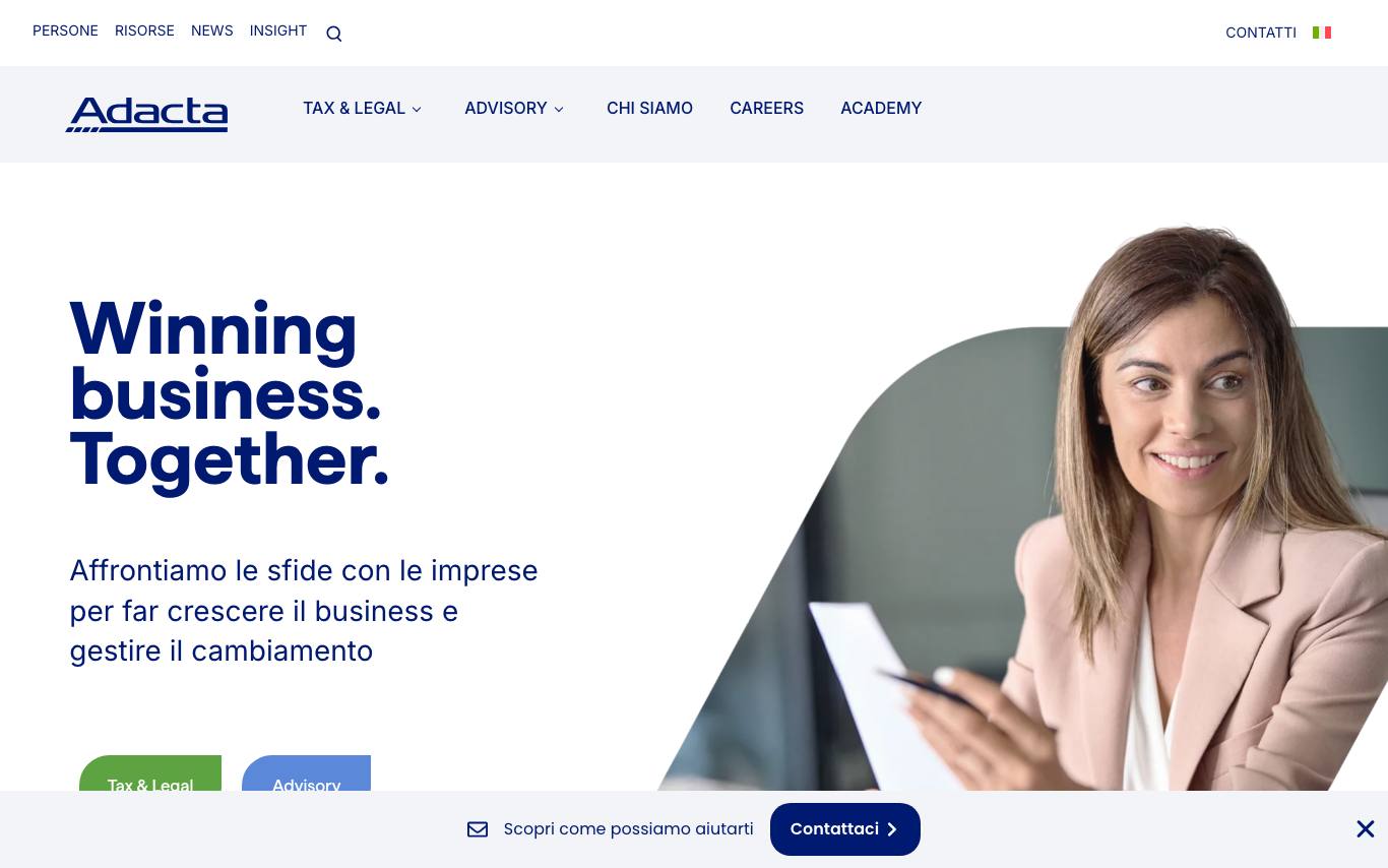 Adacta International homepage