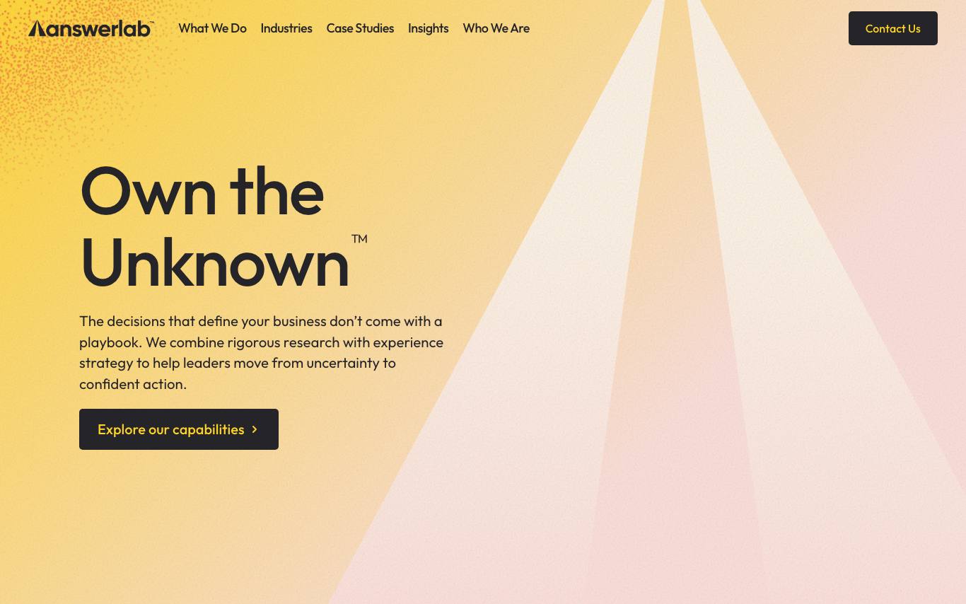 AnswerLab homepage