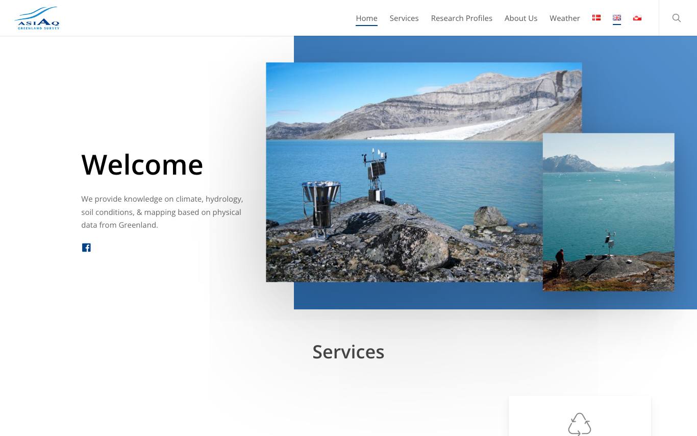 Asiaq Greenland Survey homepage