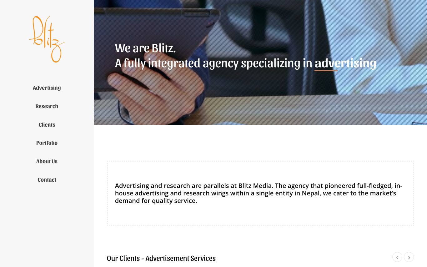 Blitz Media homepage