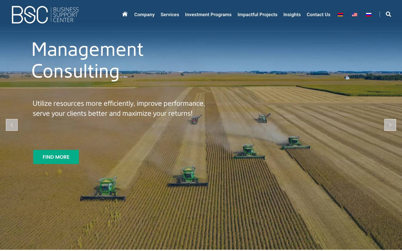 BSC Business Support Center homepage