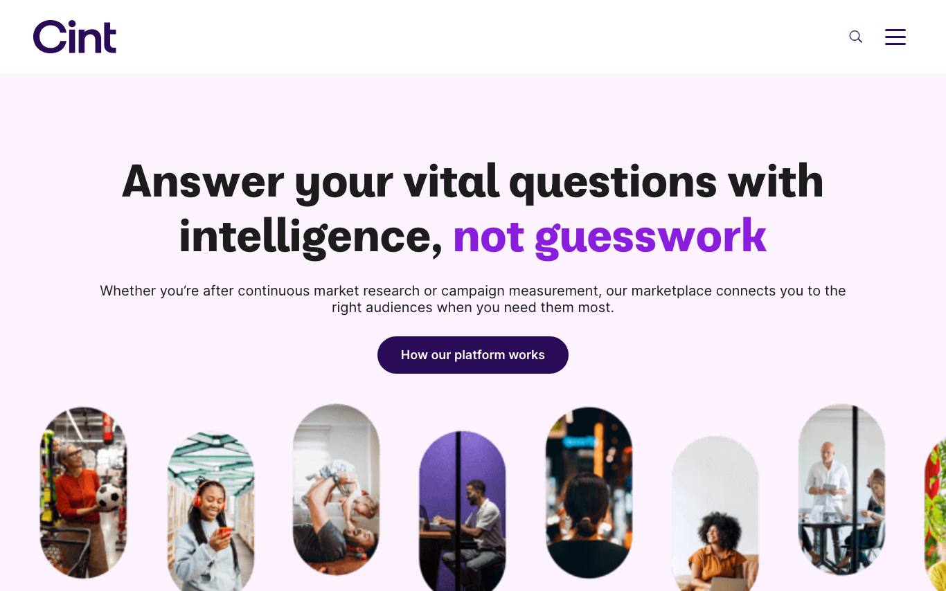 Cint homepage