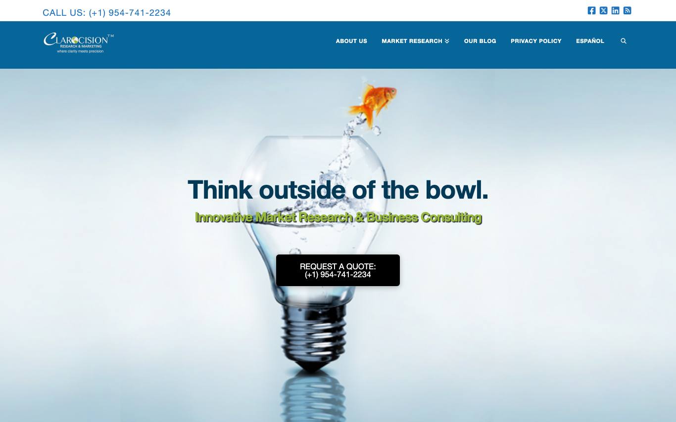 Clarocision Research & Marketing homepage