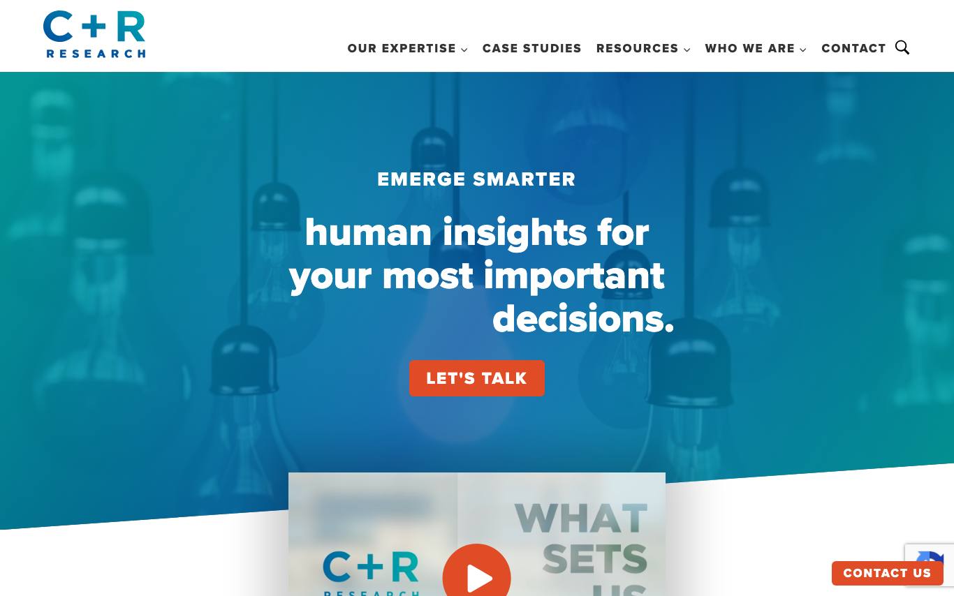C+R Research homepage