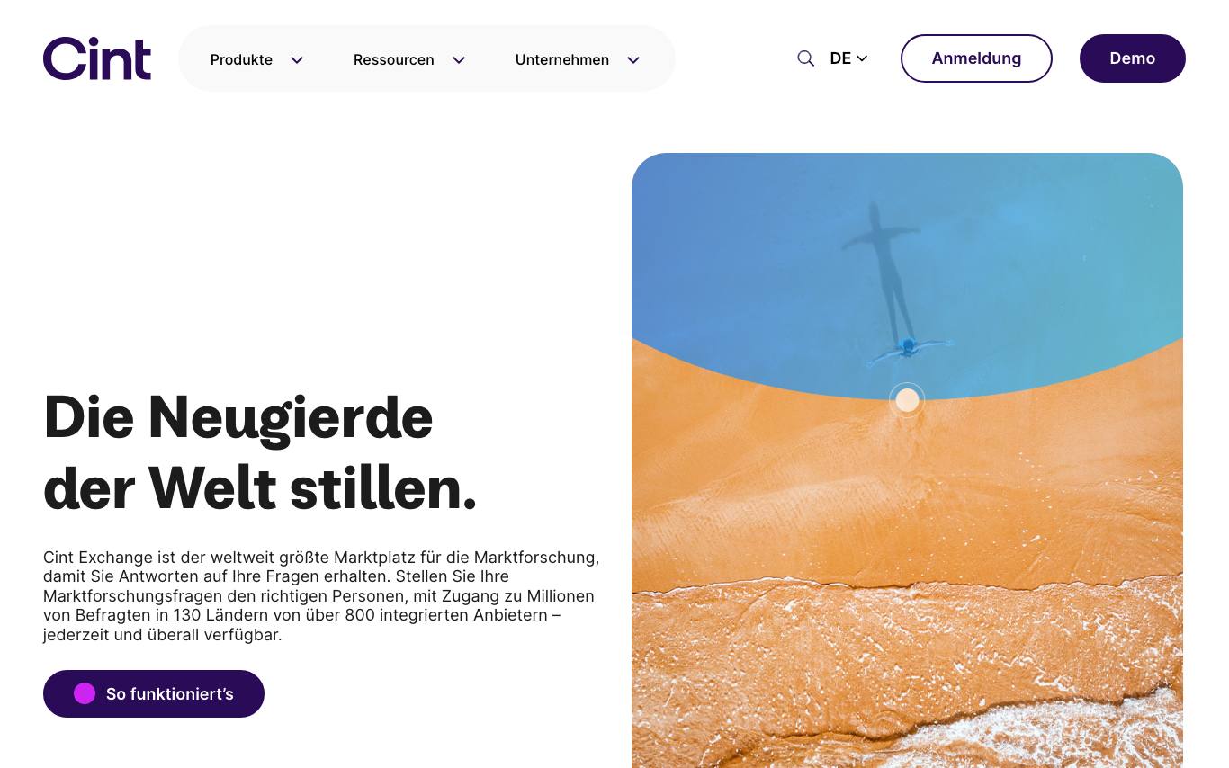 Cint homepage