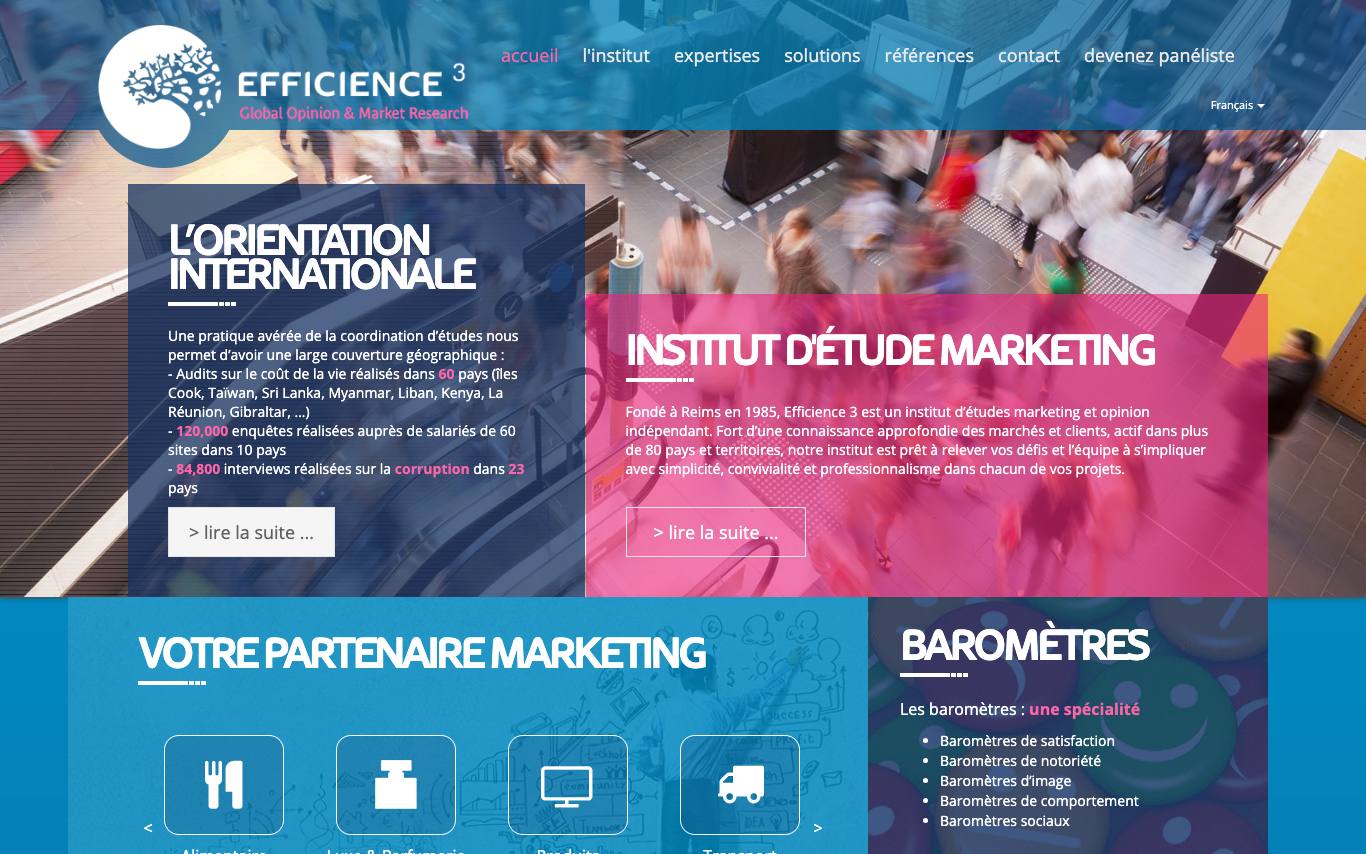 Efficience 3 homepage