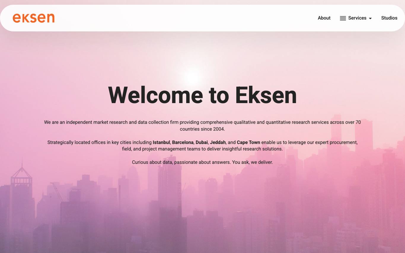 Eksen Research homepage