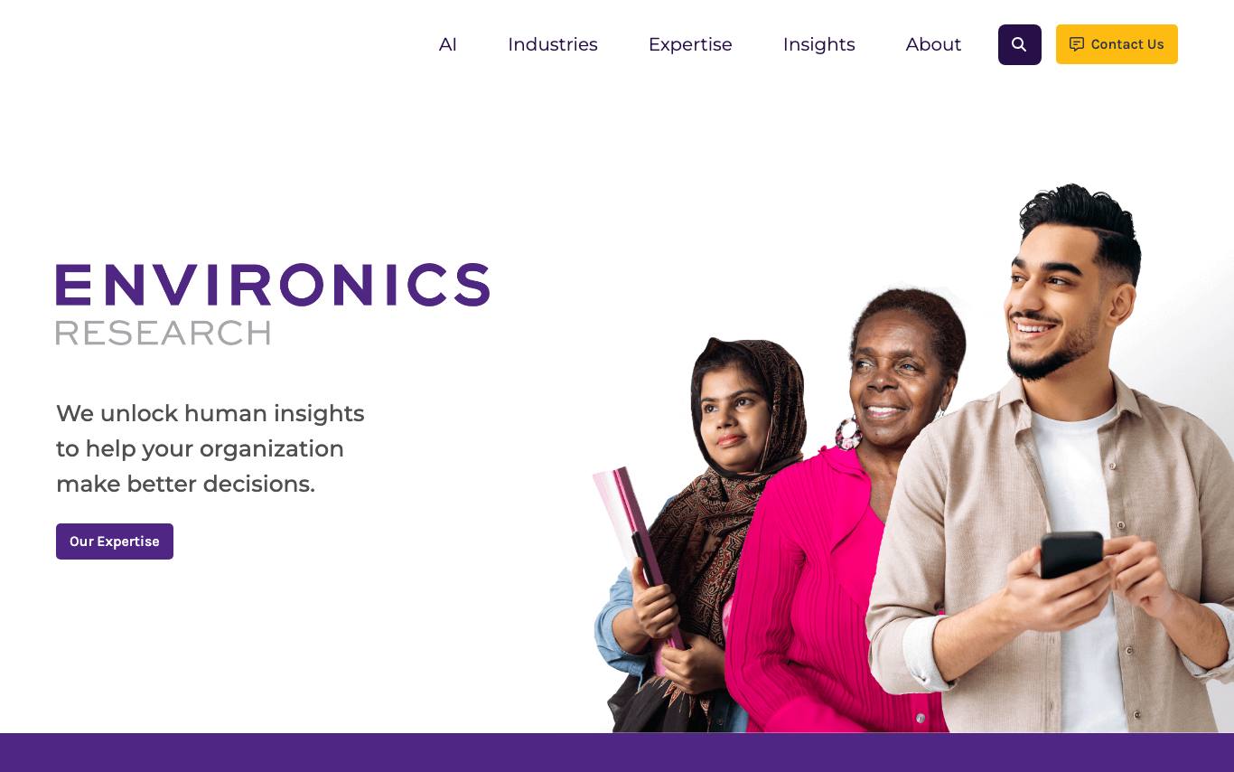 Environics Research homepage