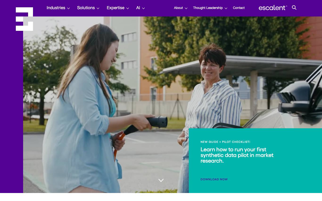 Escalent homepage