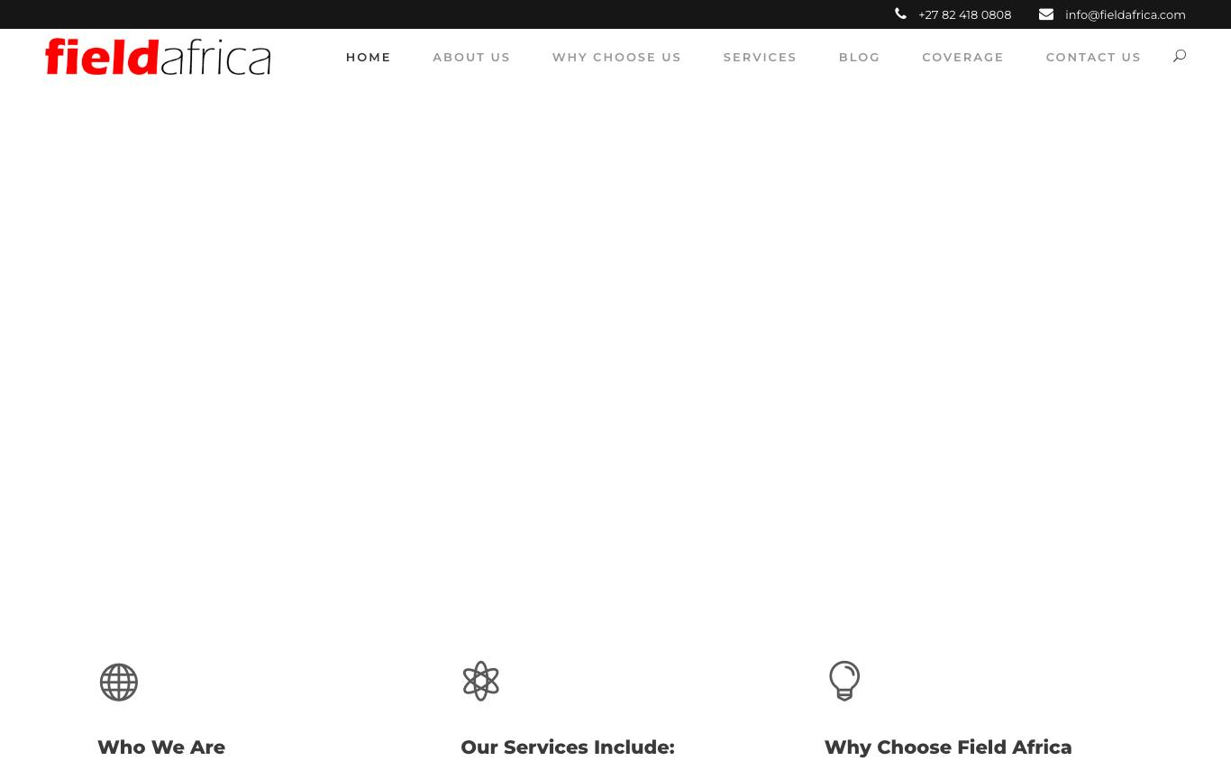 Field Africa homepage