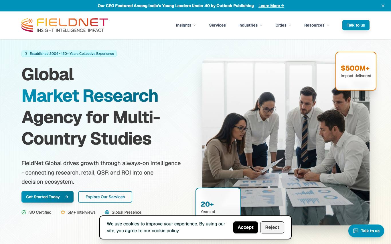 FieldNet Global Research homepage