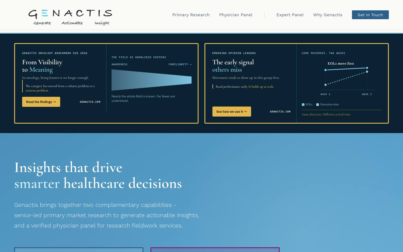Genactis homepage