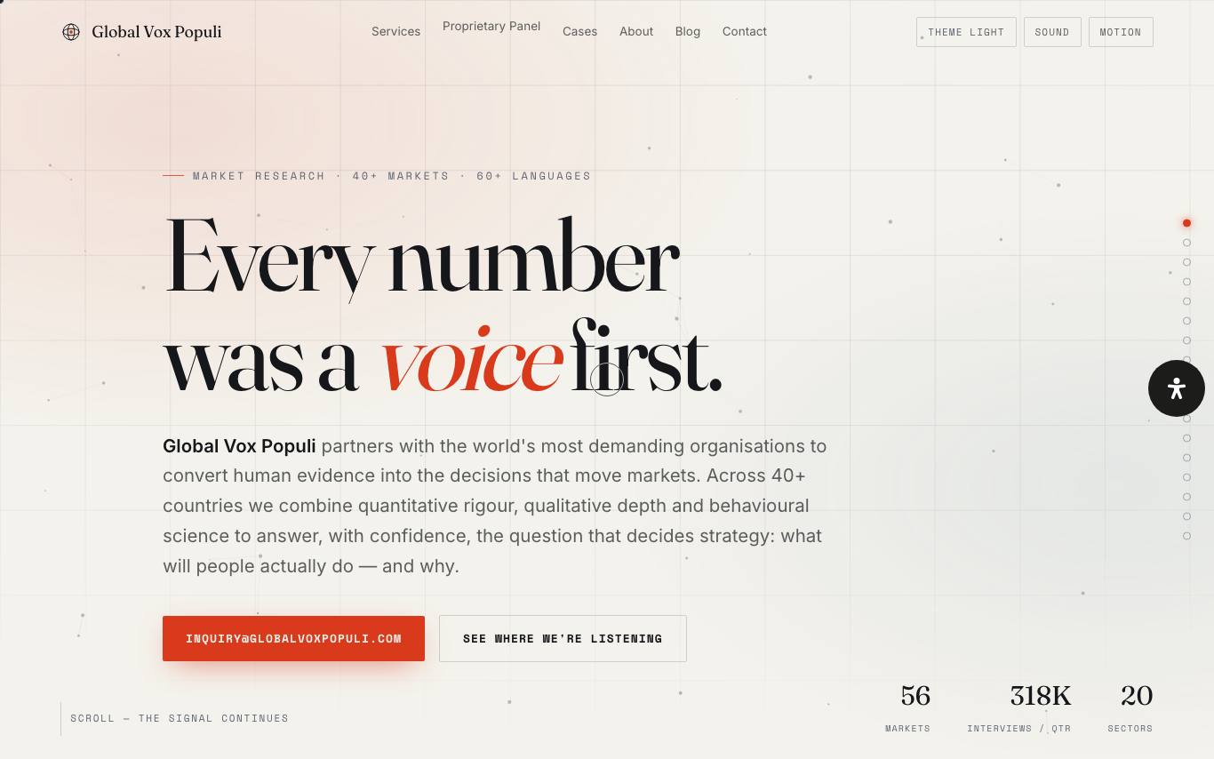 Global Vox Populi homepage