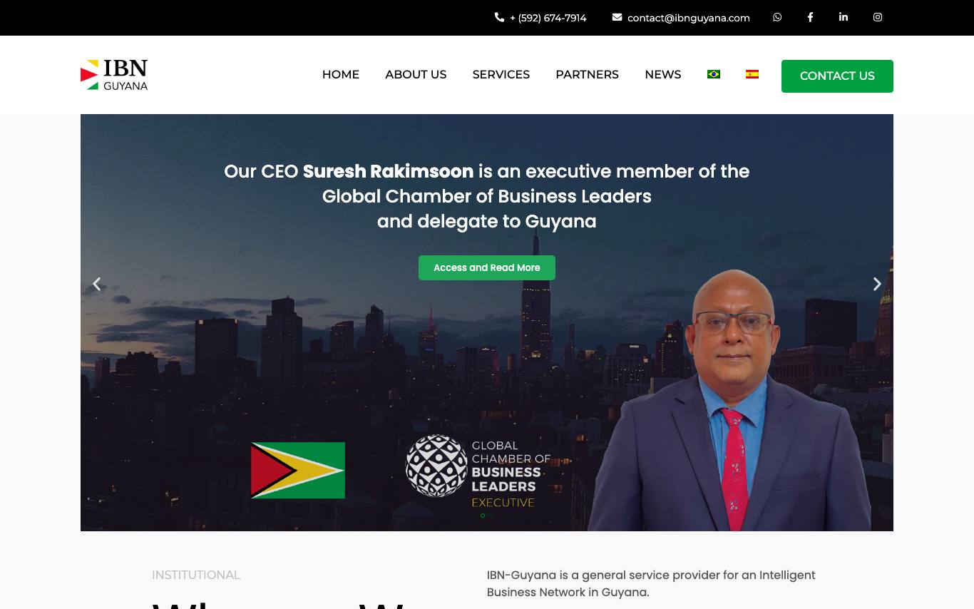 IBN Guyana homepage