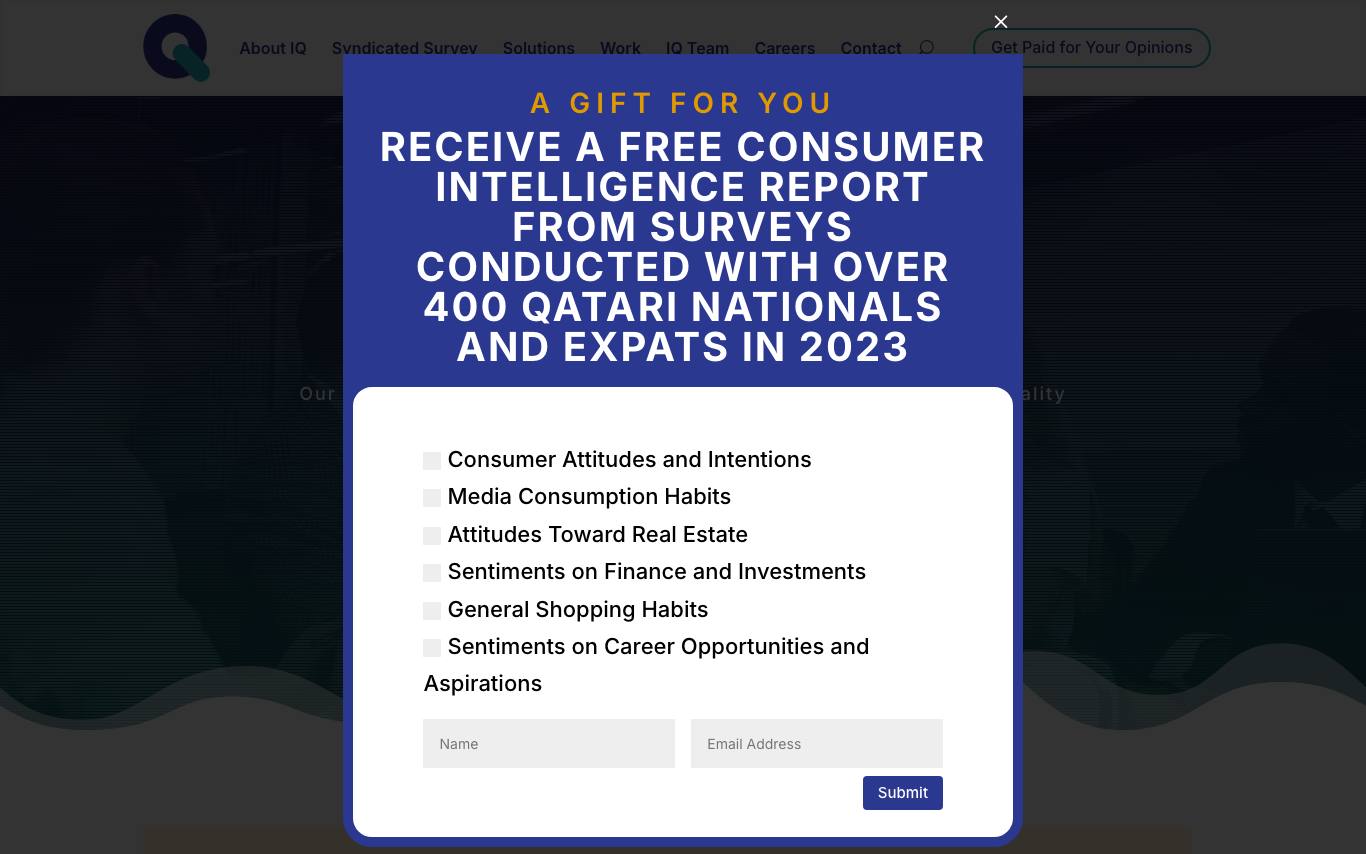 Intelligence Qatar homepage