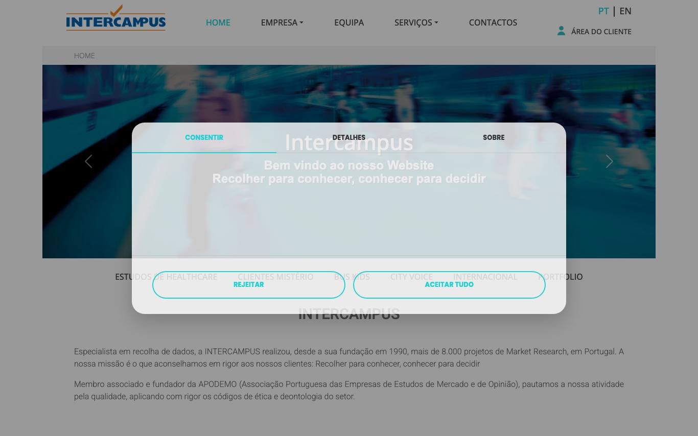 Intercampus homepage