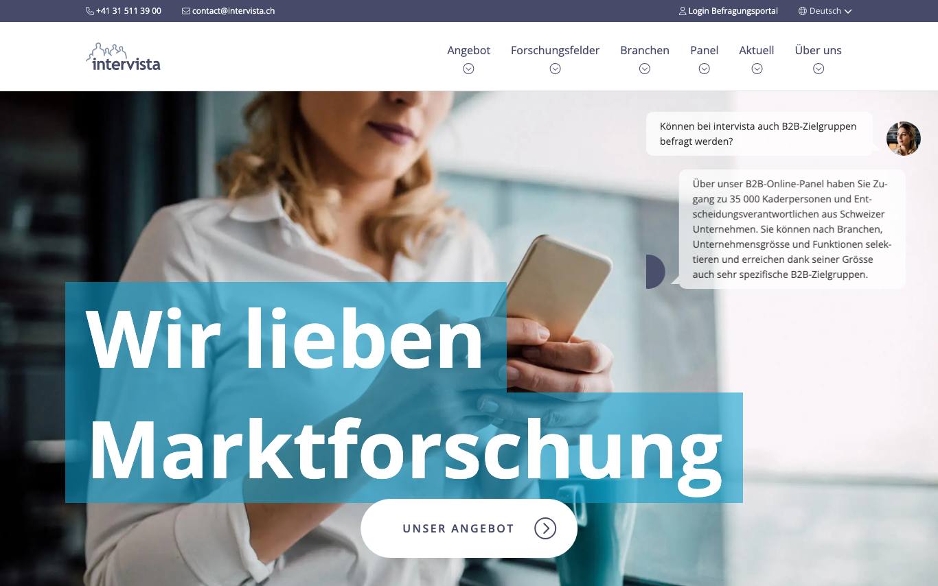 intervista homepage
