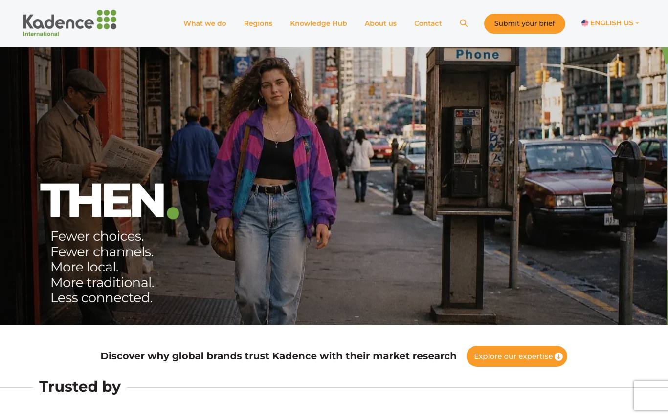 Kadence International homepage