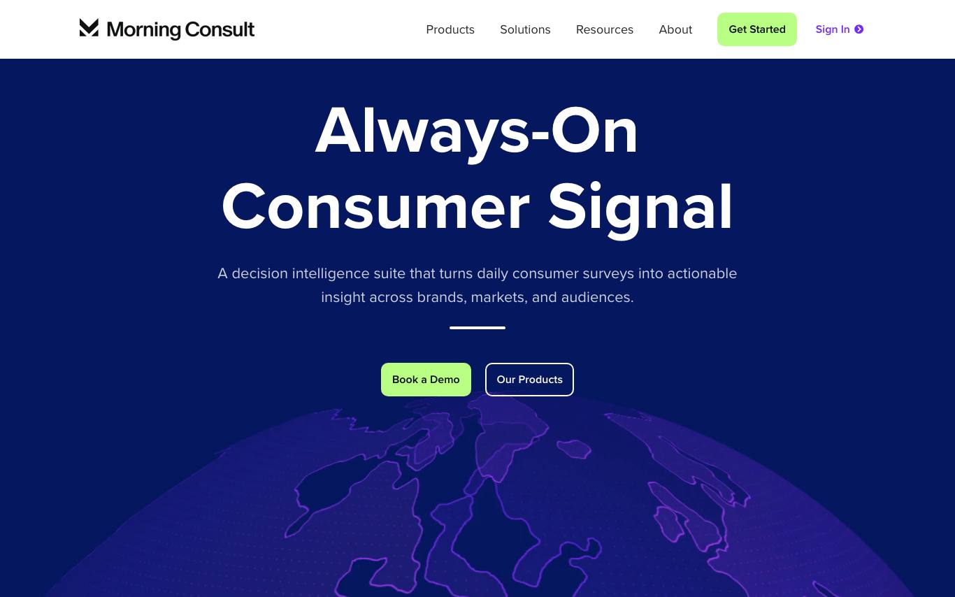 Morning Consult homepage