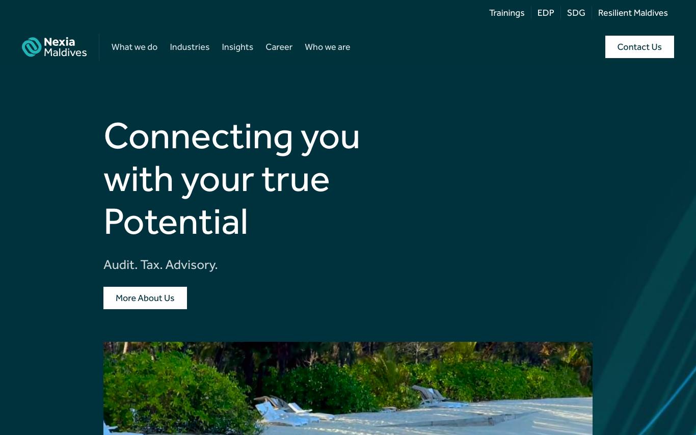 Nexia Maldives homepage