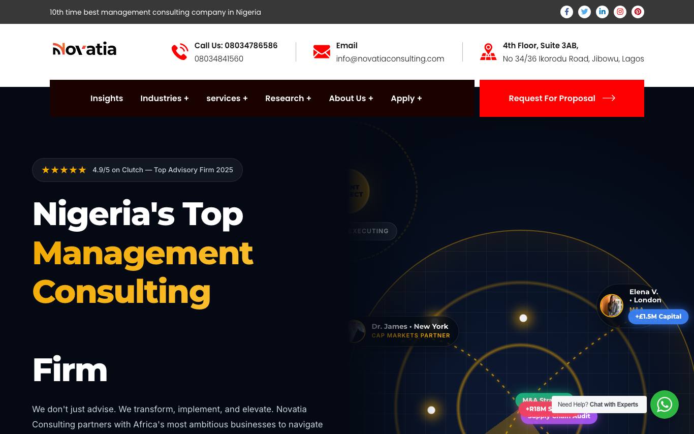 Novatia Consulting homepage