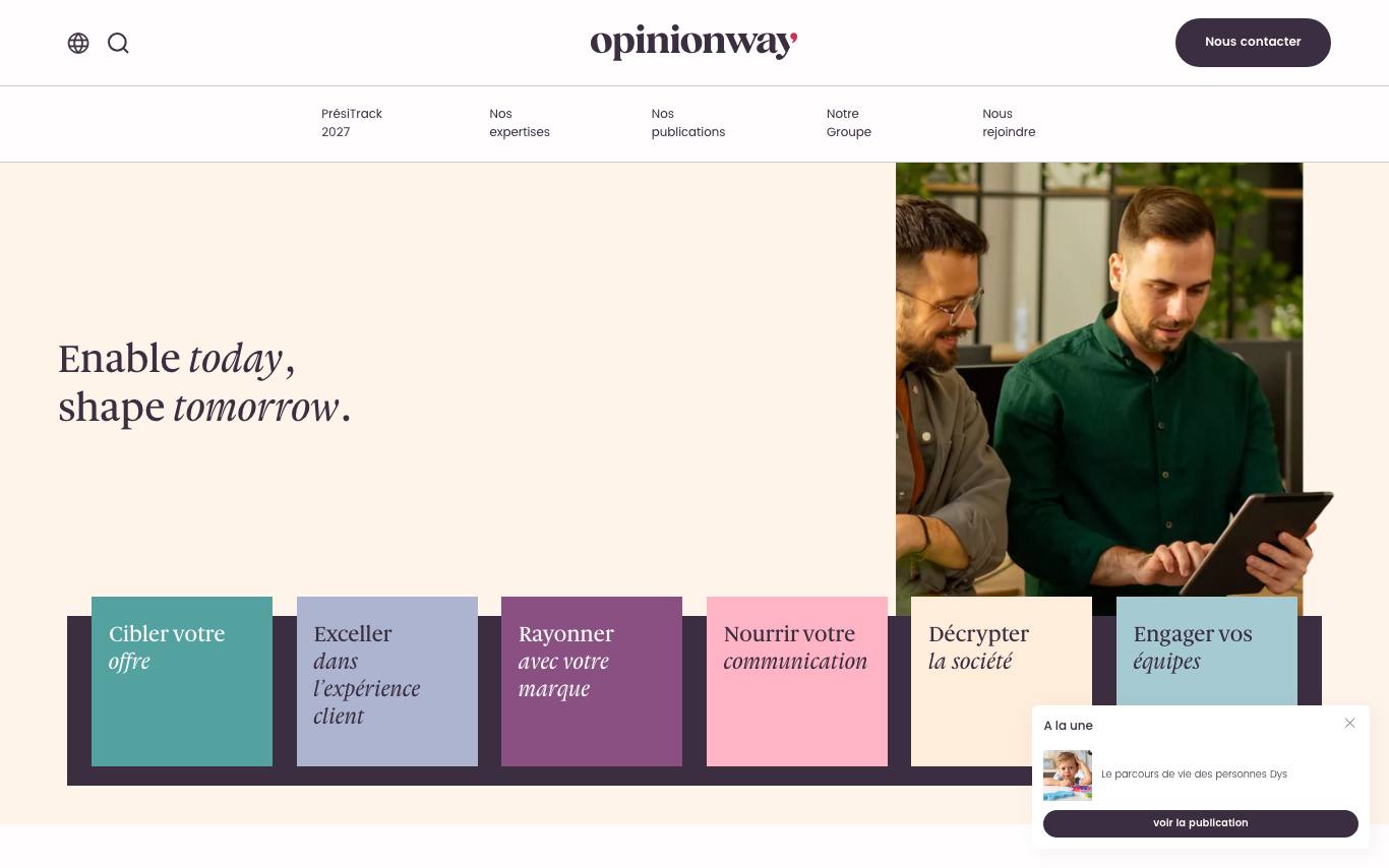 OpinionWay homepage