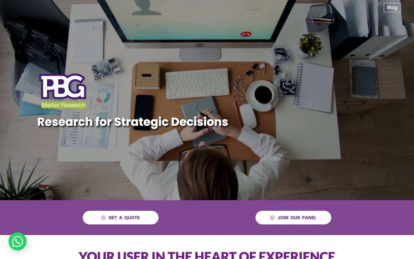 PBG Market Research homepage