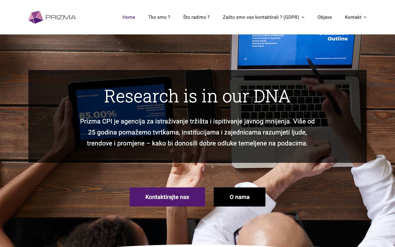 Prizma CPI homepage