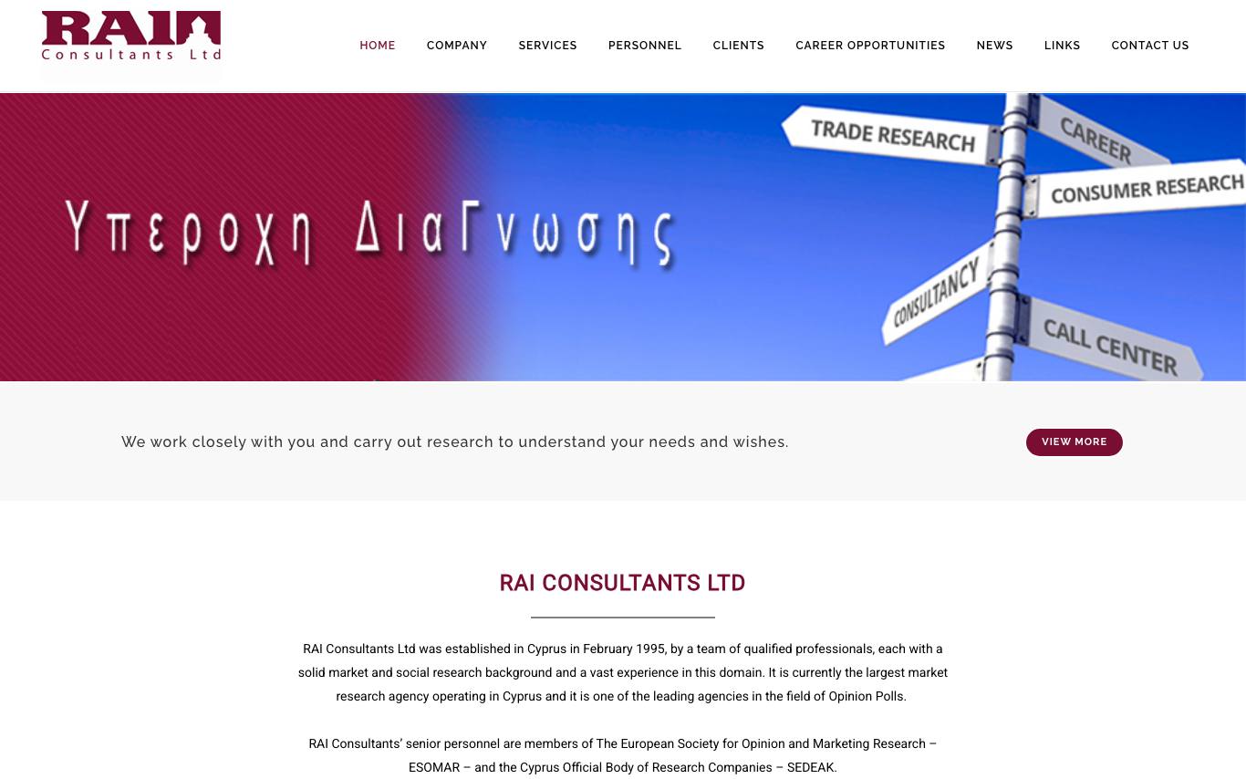 RAI Consultants Ltd. homepage