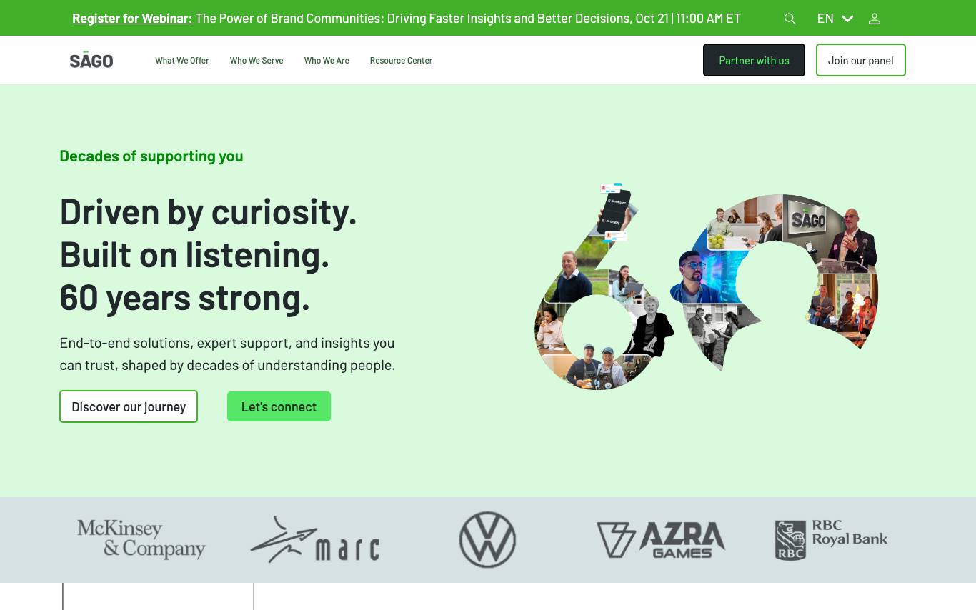 Sago homepage