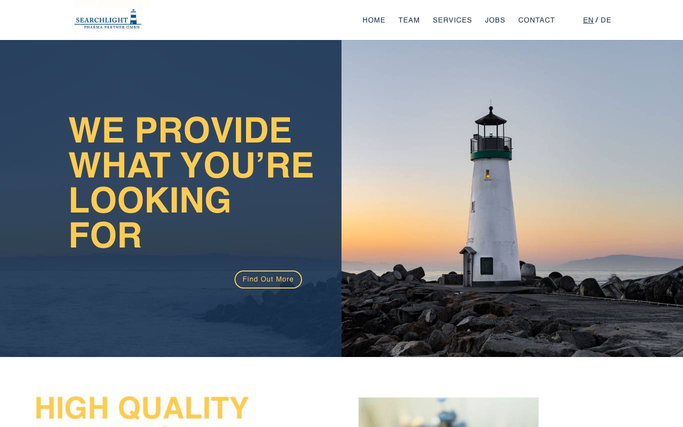 Searchlight Pharma Partner homepage