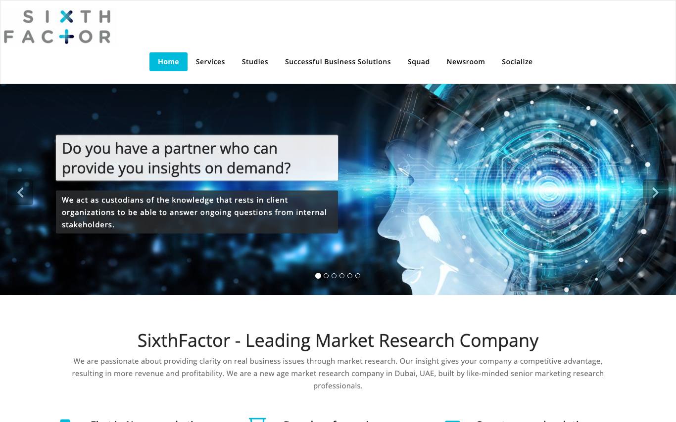 SixthFactor homepage