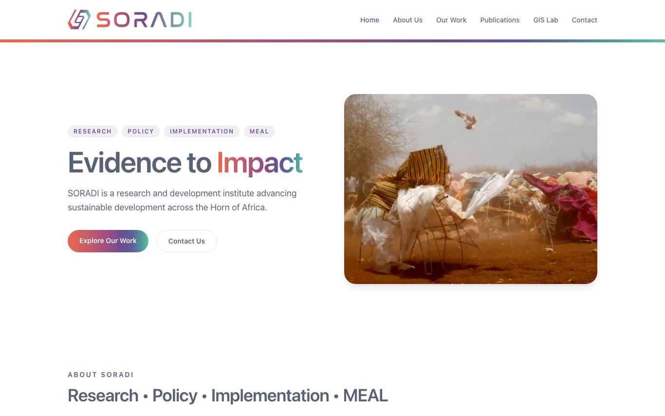Social Research and Development Institute (SORADI) homepage