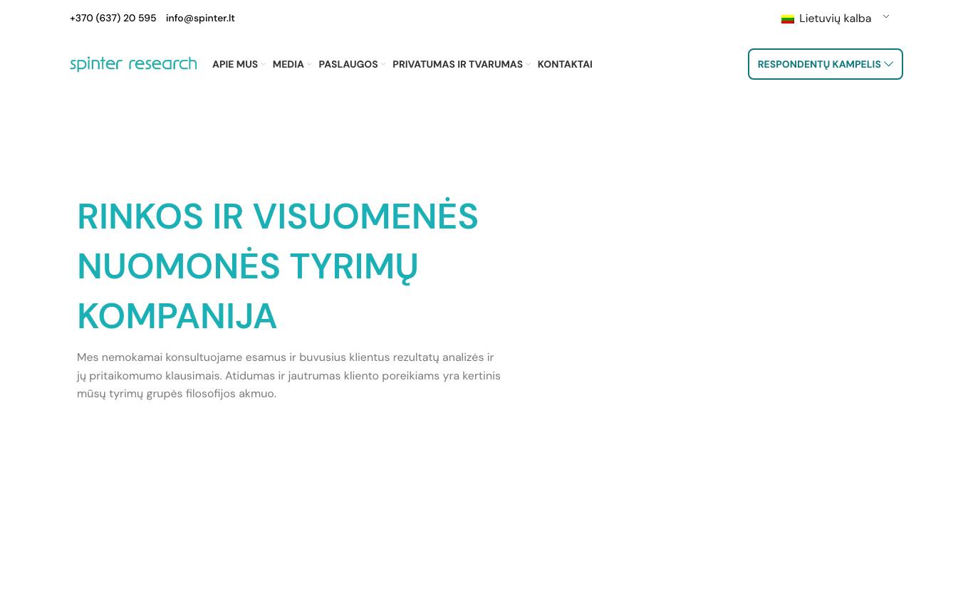Spinter tyrimai homepage