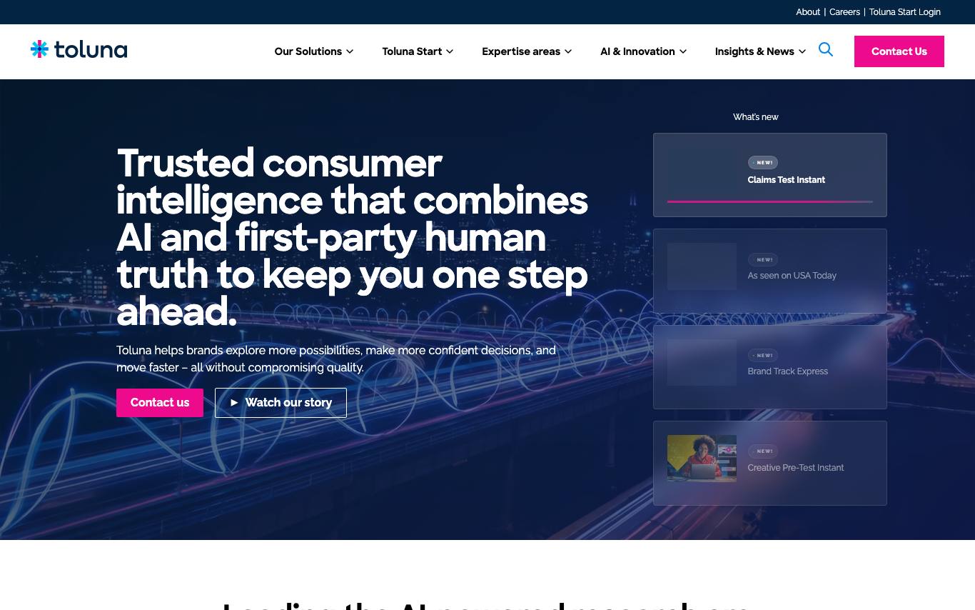 Toluna homepage