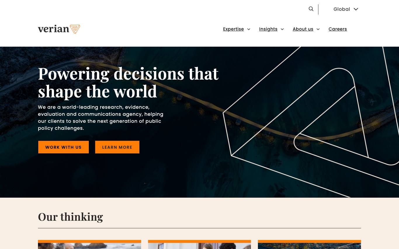 Verian homepage