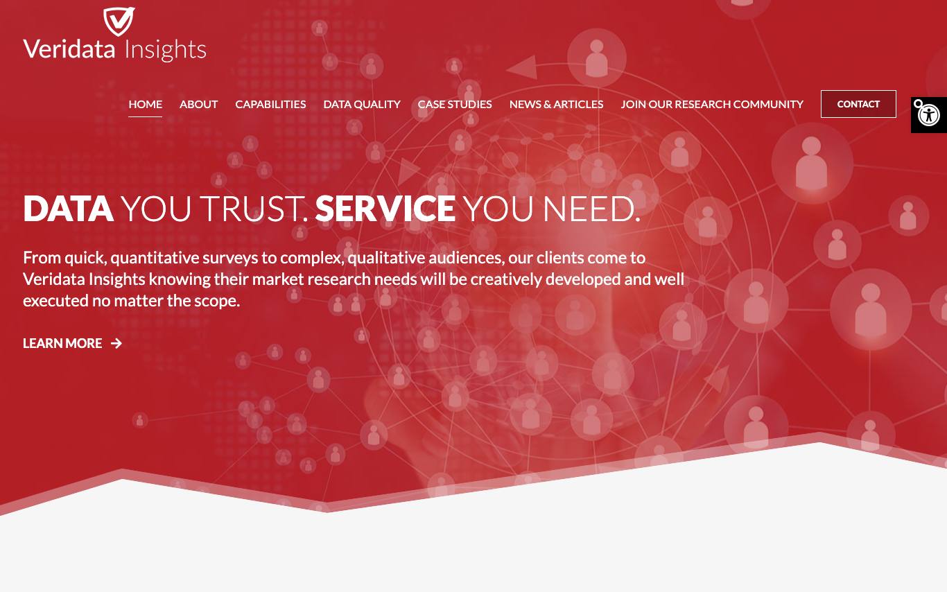 Veridata Insights homepage